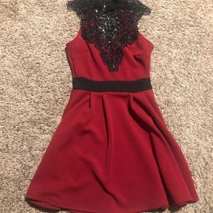 Red and black homecoming/cocktail dress